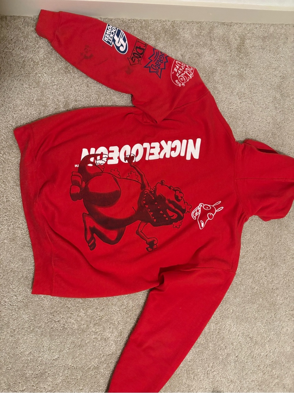 Nickelodeon Red Graphic Zip-Up Hoodie